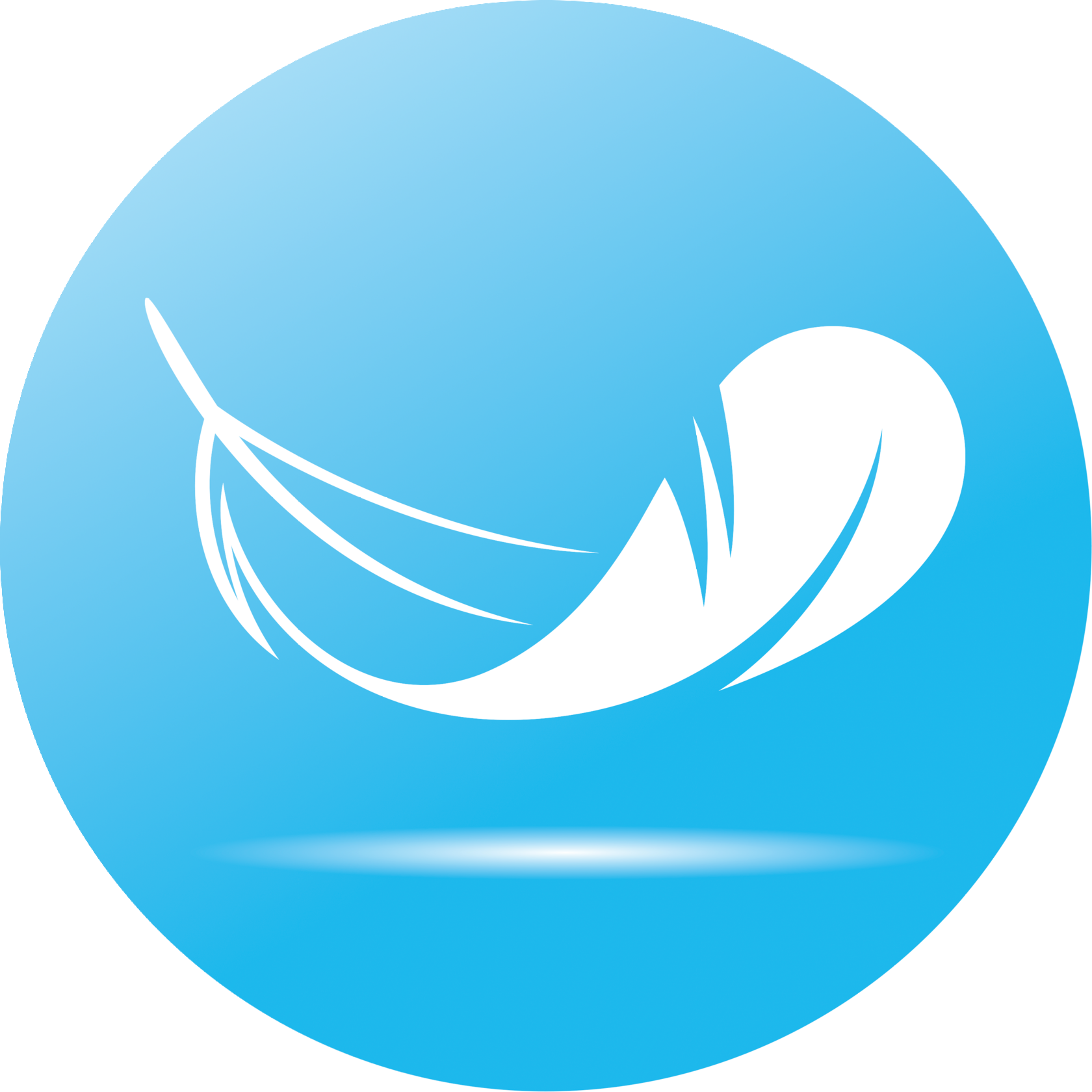 Feder als Symbol für extra weiches Tuch