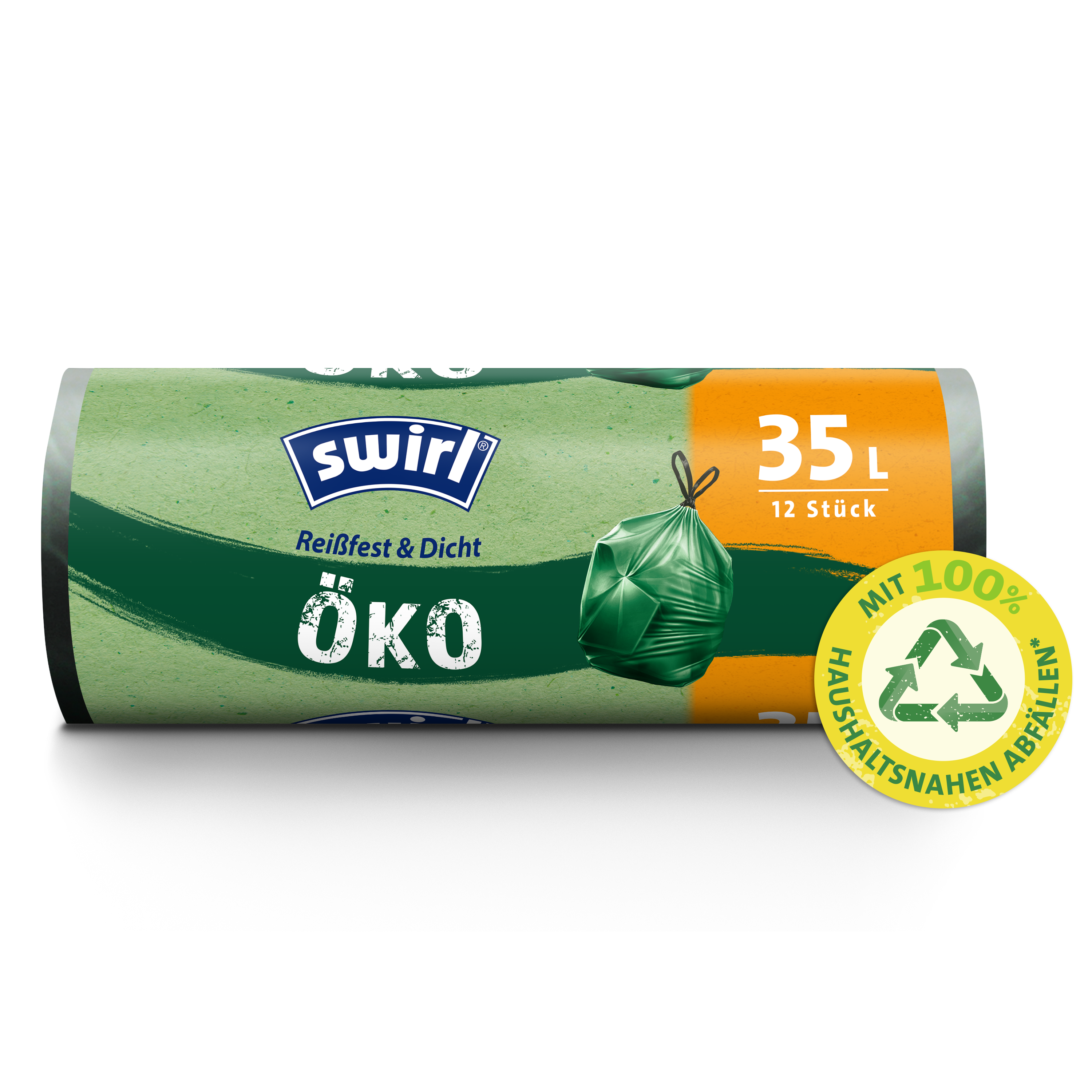 Swirl Öko Müllbeutel Verpackung Vorderseite - 35 Liter